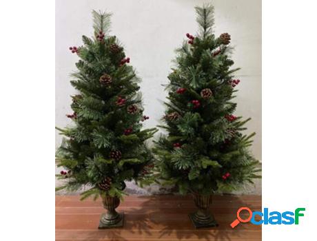 Homcom Juego De 2 Piezas De Árbol De Navidad Artificial 90