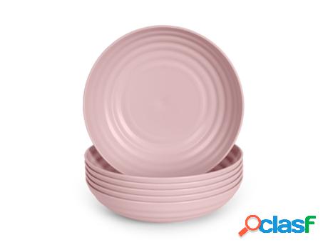 Juego de 6 Platos de Cerámica Reutilizables Clásicos de