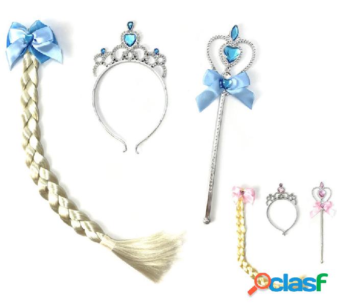 Kit Princesa Infantil 2 colores surtidos: Diadema, Varita y