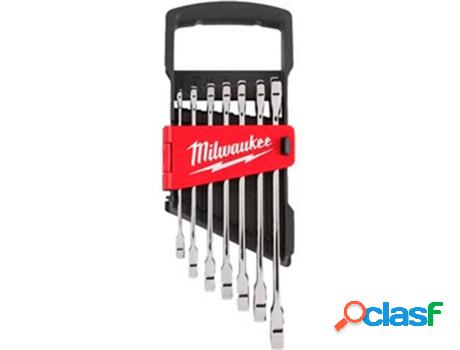 Llave Combinada MILWAUKEE (7 Combinadas Con Carraca Imperial