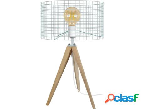 Lámpara de Mesa TOSEL Noiron Azul en Madera 30 x 54 cm