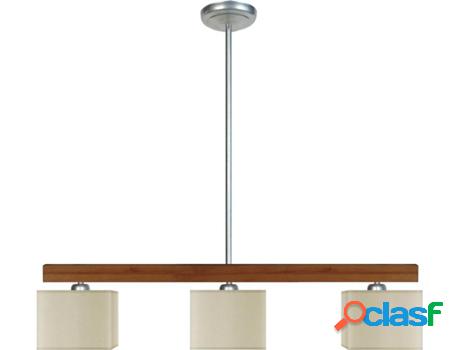 Lámpara de Teto TOSEL Frigga (Madera - Beis - 80 x 15 x 80