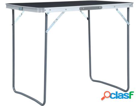 Mesa VIDAXL de camping plegable (Gris - 80x60x70 cm)