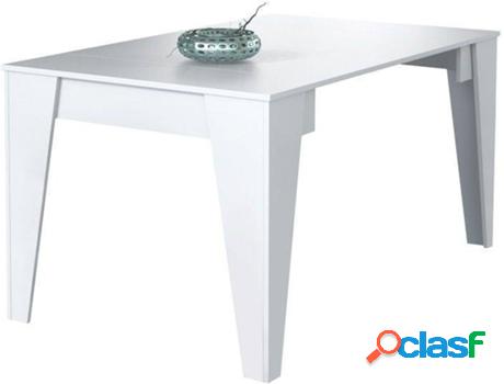 Mesa de Comedor SKRAUT HOME MESATM140BL (Blanco - Melamina -