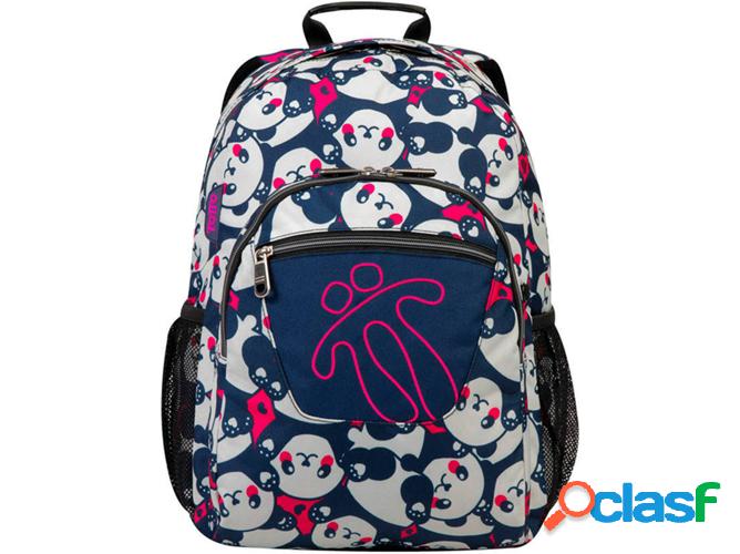 Mochila TOTTO Osos Panda (35x44x14cm - Multicolor -