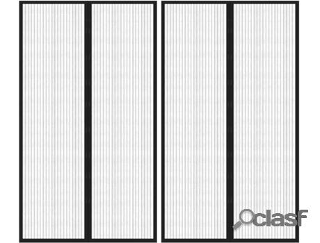 Mosquitera para Puerta VIDAXL Magnético (Negro - 200x80 cm)