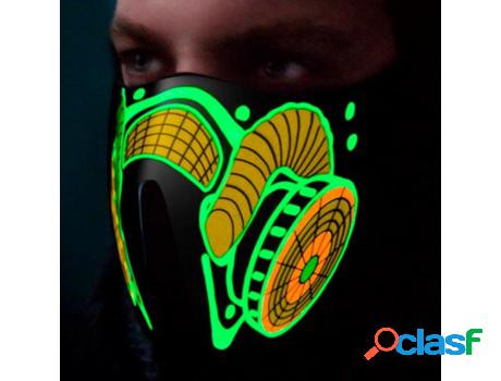 Máscara DISFRAZZES Media Careta Antigás iluminación LED