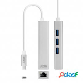 Nanocable Conversor Usb-c A Ethernet Gigabit + 3xusb 3.0,