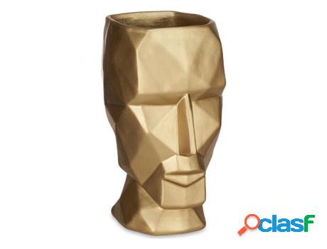 Pieza Decorativa GIFT DECOR Face 3D (Poliresina - Dorado -