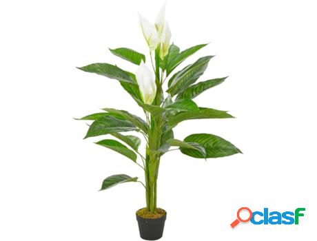 Planta Artificial VIDAXL Anthurium (Blanco - 115 cm)