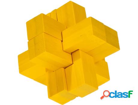 Puzzle FRIDOLIN (Madera - Amarillo - 9 x 9 x 9 cm)