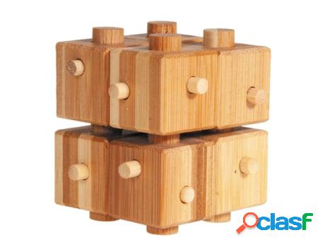 Puzzle FRIDOLIN (Madera - Marrón - 9 x 8.5 x 9 cm)