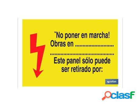 Señal poliestireno 297x210 ¡no poner en marcha! obras