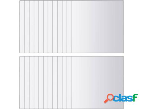 Set 48 Baldosas VIDAXL Azulejos de Espejo Cuadrados (Gris -