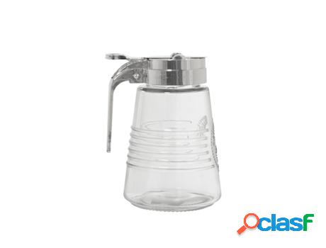 Set 6 Dosificadores Miel / Sirope Transparente Y Cromado DRW