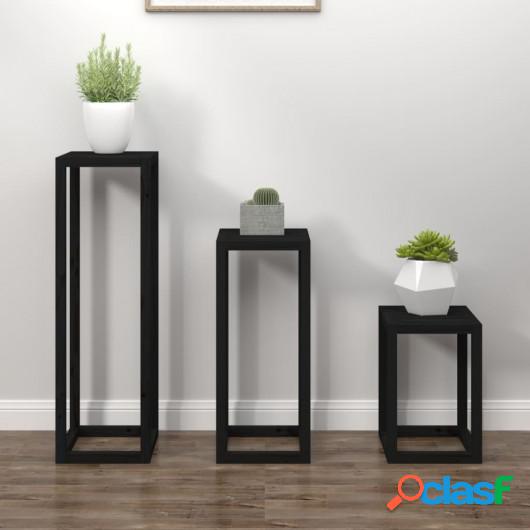 Set de bar 3 piezas madera maciza de pino negro