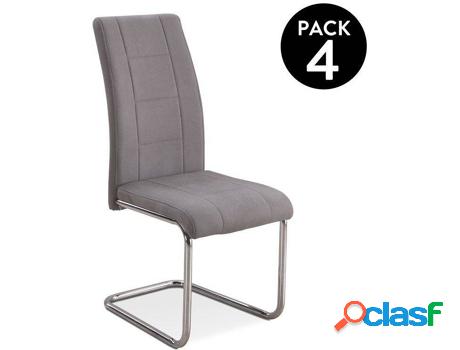 Silla HOMESOUTH San (Gris - Metal, Espuma y Tejido - 44 x