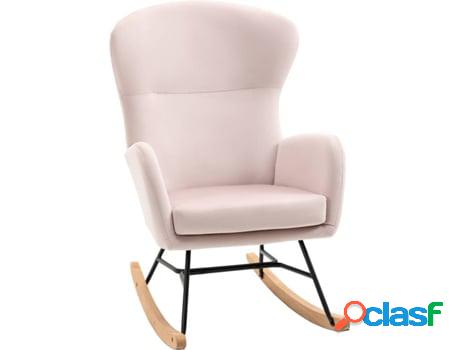 Sillón Mecedora HOMCOM 839-457V00PK 65x87x102 cm Rosa