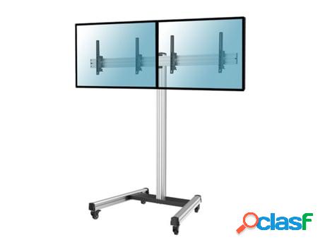 Soporte de suelo con ruedas para 2 TV 50"-55", Altura 175