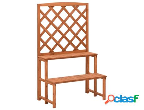 Soporte para Plantas con Espaldera VIDAXL (Marrón -Madeira