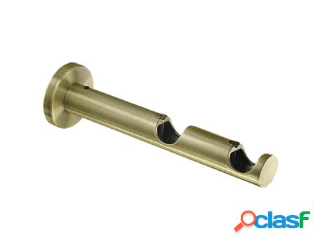 Soporte zirconio doble 20 mm. bronce viejo