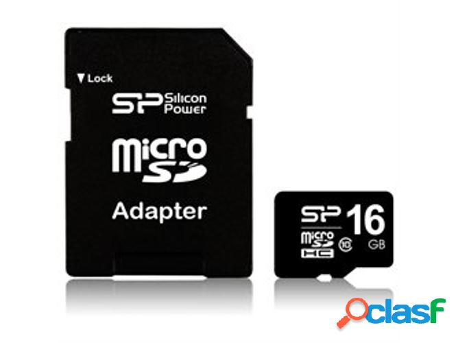 Tarjeta de memoria SDHC con Adaptador SILICON POWER CL10