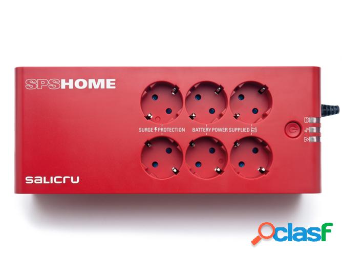 Ups SALICRU SPS.400.HOME 400VA 6 enchufes CA Compacto Rojo