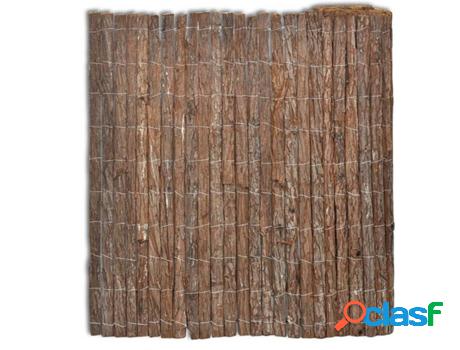 Valla VIDAXL Madera Castaño (400x170 cm)
