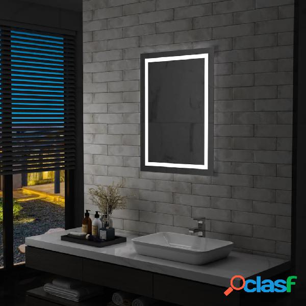 vidaXL Espejo de baño con LED y sensor táctil 60x80 cm