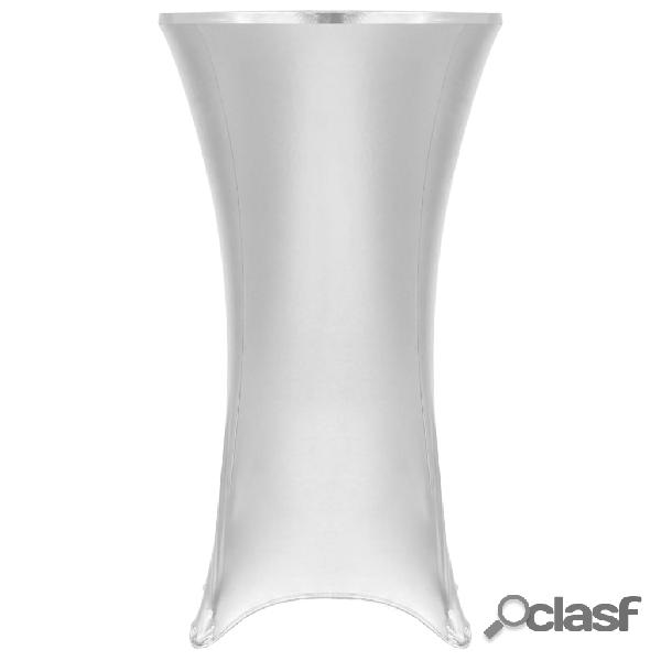 vidaXL Fundas de mesa elásticas 2 unidades 60 cm plateado