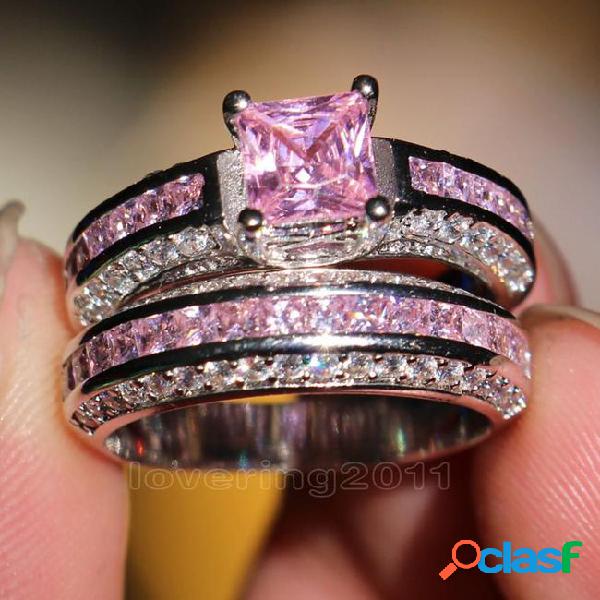 001 victoria wieck princess cut pink sapphire simulated