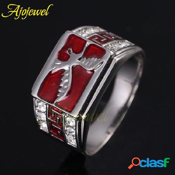 010 new arrival zinc alloy men jewelry 18k white gold plated
