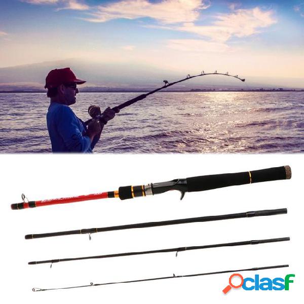 1.8m 4 section fishing rod retractable carbon fiber pole
