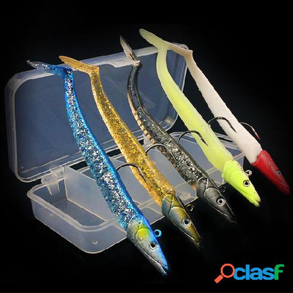 1 box + 5-color 11cm 22g leads hook soft baits fishing lures