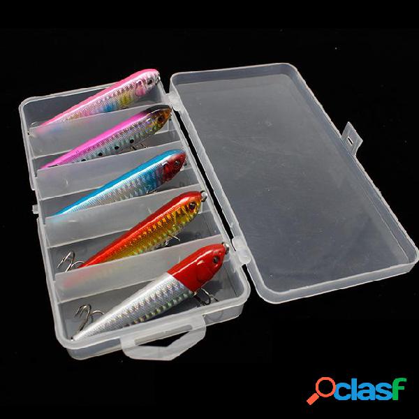 1 box + 5-color 9cm 8.5g pencil plastic hard baits & lures