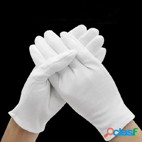 1 pair new arrival high quality useful white cotton gloves