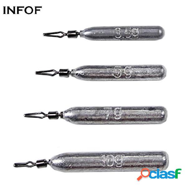100 pack pencil drop shot weights pure lead fishing sinkers