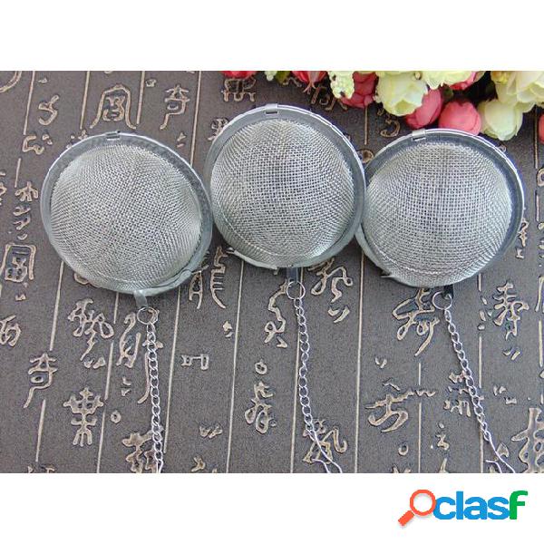 100pcs/lot stainless steel tea pot infuser sphere mesh