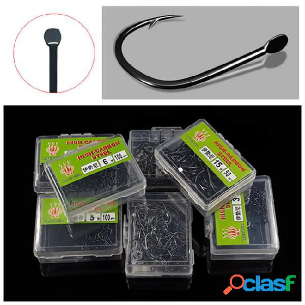 12 box + 1200 pcs 1-12# ise hook high carbon steel without