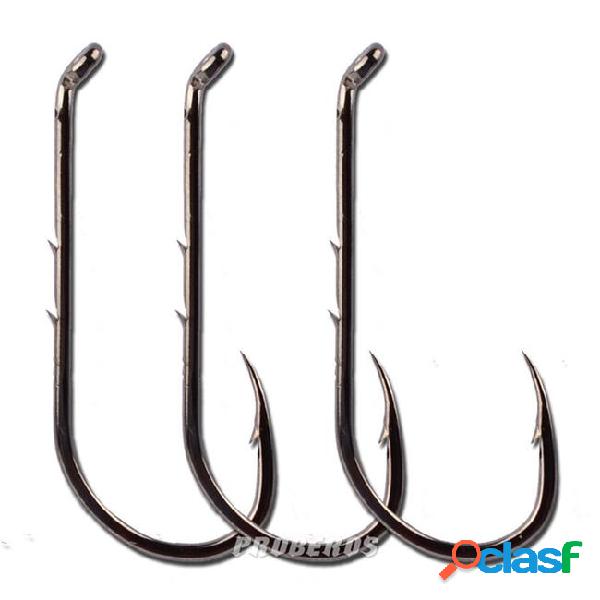 200pcs 1#-6/0# 6032 jig hook high carbon steel with hole