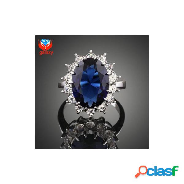 2015 luxury fashion big 4.5ct blue cubic zircon diamond