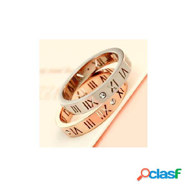 2015 new sell hollow titanium plated 18k rose gold ring