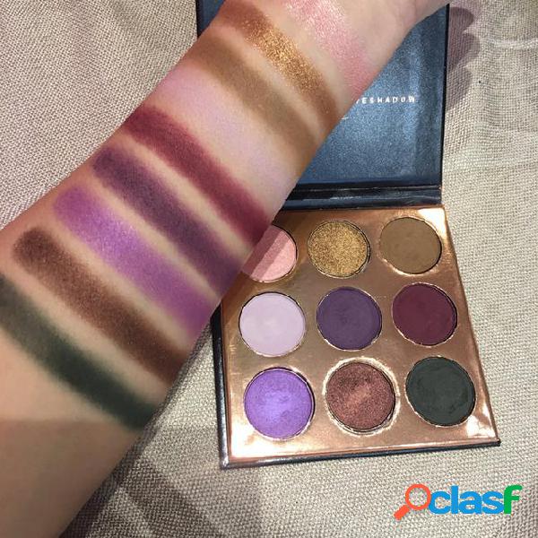 2017 beauty glazed 9 colors the purple eyeshadow palette