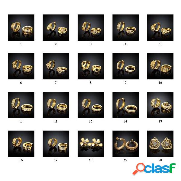 2017 hot sale mix colors 20pairs/lot plated rose gold /