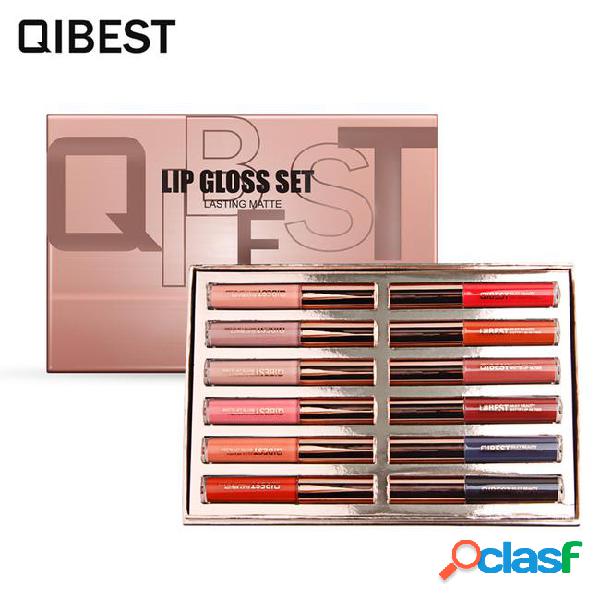 2018 new makeup qibest gift set lip gloss matte matte