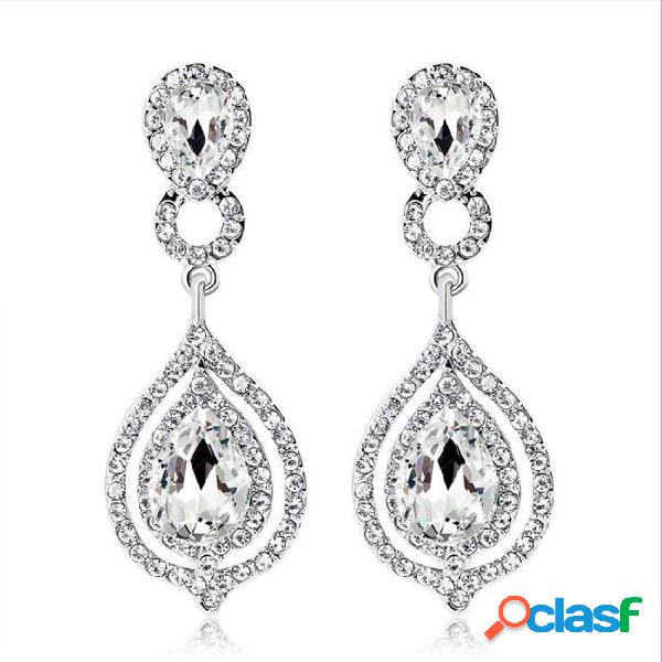 2019 new shining fashion crystals bridal earrings