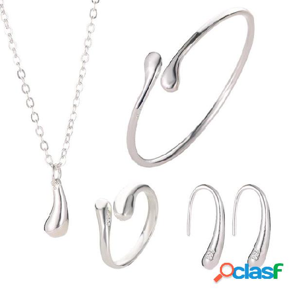 2019 silver color fashion jewelry sets statement necklace &