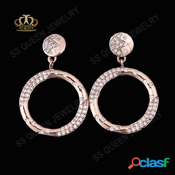 20*30mm 18k white/ yellow/ rose gold plated cz diamond