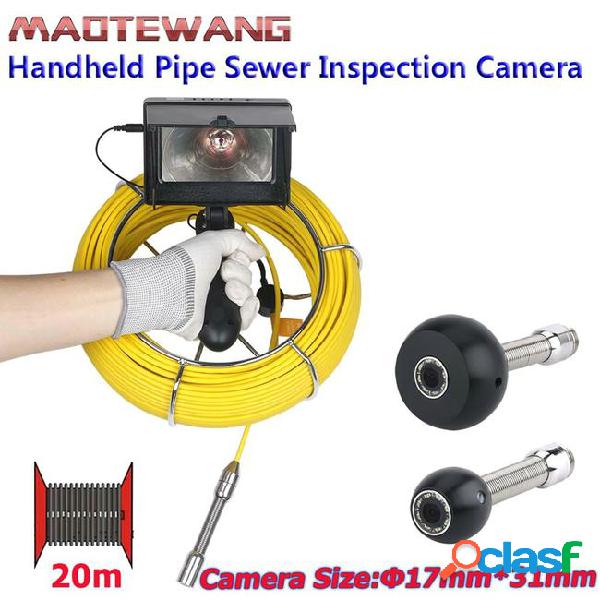 20m 4.3 inch 17mm handheld industrial pipe sewer inspection