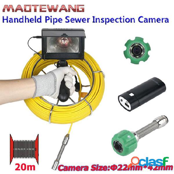 20m 4.3 inch 22mm handheld industrial pipe sewer inspection